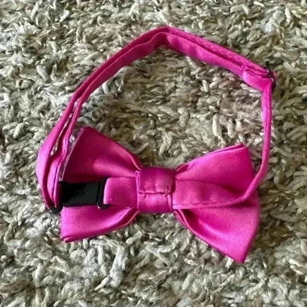 Boys Matte Satin Azazie Fuchsia Pre-tied Bow Tie